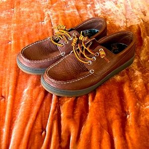 LL Bean Camp Mocs Men’s 8 Wide Brown Blucher Moccasin Loafer Boat shoe